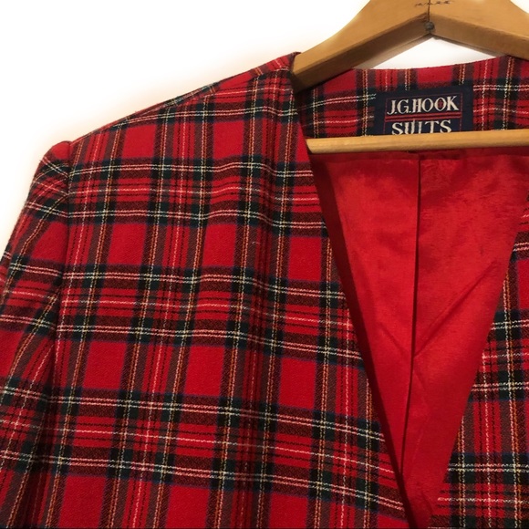 Vintage Tailored Blazer Clueless Red Plaid - Picture 4 of 8